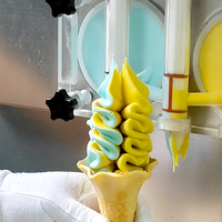 Máquina de Helado Suave Comercial de Acero Inoxidable con Certificación ETL NSF CE RoHS, 3 Sabores, Leche y Fruta, 20-258L/h