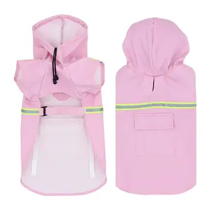 Hot sale Durable Waterproof PU Outdoor Dog Clothes Pet Raincoat for All Sized Dogs