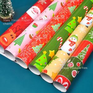 Papel de regalo navideño con revestimiento de PVC para regalos de vacaciones Plataforma de comercio electrónico transfronterizo compatible - Product Image 3