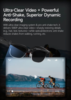 Lunettes intelligentes W630 AI, enregistrement vidéo 4K HD, connectivité WiFi sans fil, traduction en temps réel, 4+32G, 12h d'autonomie, étanches IP65
