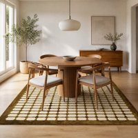 Nouveau design 2026 – Tapis moderne à motif à carreaux sur mesure pour salon et chambre à coucher