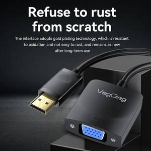 Câble <span class=keywords><strong>DisplayPort</strong></span> vers <span class=keywords><strong>VGA</strong></span> Port d'affichage de l'ordinateur portable vers <span class=keywords><strong>VGA</strong></span> du moniteur projecteur Adaptateur plaqué or Adaptateur DP vers <span class=keywords><strong>VGA</strong></span> 1080P - Product Image 5