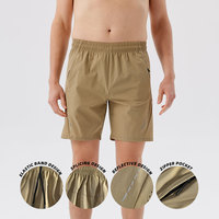 Short de basket-ball de sport en nylon 120Gsm pour hommes 5 pouces séchage rapide cordon de serrage léger sportif pour l'entraînement en plein air d'été