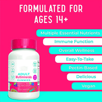Gummies multivitaminées et minérales complexes sans sucre, marque privée, pour un soutien gustatif quotidien et la santé globale des adultes