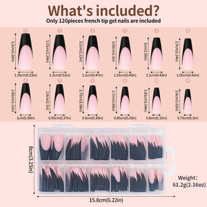 Prensa <span class=keywords><strong>de</strong></span> ataúd <span class=keywords><strong>de</strong></span> Ballet largo prediseñado para <span class=keywords><strong>uñas</strong></span>, 120 Uds., puntas <span class=keywords><strong>de</strong></span> Gel suave negro Rosa francés desnudo, decoración <span class=keywords><strong>de</strong></span> diseño con <span class=keywords><strong>uñas</strong></span> postizas - Product Image 3