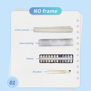 Großhandel Benutzerdefiniertes Foto-Malen-nach-Zahlen-Set Weihnachtsraben-Thema DIY Ölgemälde für Erwachsene Heimwanddekoration Dropshipping - Product Image 3