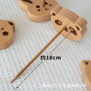 Porta-ordenaciones de madera con diseño de animales para tiendas de té con leche, restaurantes, soporte para recibos, organizador de escritorio para cartas - Product Image 4