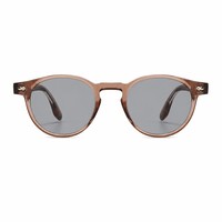 Lunettes de soleil rondes rétro pour hommes et femmes, monture TR90, verres PC, protection UV400, branches en forme de plume, vente en gros OEM
