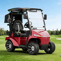 Voiturette de golf électrique tout-terrain avec panier de rangement, chariot utilitaire compact pour terrains de golf