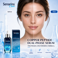 Sérum Visage Anti-Âge Double Phase au Cuivre Peptidique OEM – Améliore la Fermeté et Répare la Barrière Cutanée – 30ml – Sérum Hydratant GHK-Cu – Agiter Avant Utilisation
