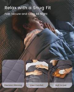 <span class=keywords><strong>Couverture</strong></span> <span class=keywords><strong>lestée</strong></span> pour adultes <span class=keywords><strong>Couverture</strong></span> lourde à haute respirabilité, matériau doux avec perles de verre de qualité supérieure - Product Image 3