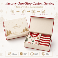 Boîte magnétique de Noël personnalisée avec logo pour vêtements de fête, finition mate, étui rigide en papier, OEM