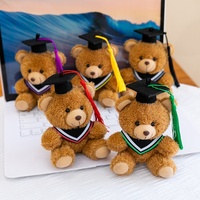 Ours en peluche personnalisable Songshan Toys avec logo, poupée en forme de bonnet de docteur, petit ours en peluche de graduation, jouet en peluche, pendentif porte-clés, cadeaux