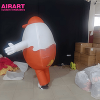 Costume gonflable en forme d'œuf de dessin animé pour événements de défilé, costume de mascotte gonflable en forme d'œuf pour idées de fête