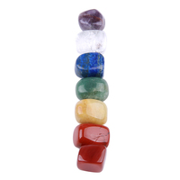 Ensemble de 7 pièces de gros chakra en pierre dégringolé ensemble de pierres de guérison de forme irrégulière pour la méditation