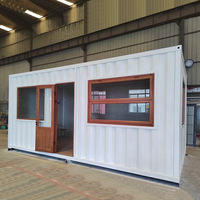 Conteneur d'expédition modifié personnalisable, préfabriqué, portable, moderne, avec structure en acier, pour bureau, maison modulaire, mini-maison ou boutique