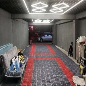 Dalles de <span class=keywords><strong>sol</strong></span> modulaires ventilées en PVC industriel robuste pour garage, usage intérieur en entrepôt, tente ou bureau - Product Image 5