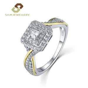 Stern-Anillos de Compromiso de Plata de Ley 925 con oro rosa, para mujeres - Product Image 6