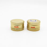 Bouchon à vis en aluminium avec logo gaufré 31.5*24mm pour bouteille de miel Bouchon en aluminium couleur or avec revêtement en PE
