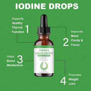 หยดไอโอดีนชนิดน้ำสำหรับผู้ใหญ่ บำรุงสุขภาพต่อมไทรอยด์และระบบเผาผลาญ พร้อมหลอดหยดแบบแม่นยำ ปราศจากน้ำตาล ผลิตโดยโรงงานโดยตรง รับผลิตแบบ OEM - Product Image 3