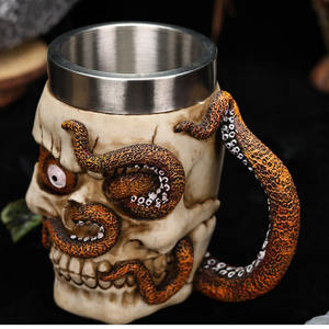 แก้วเบียร์สแตนเลสลายหัวผีสยอ<span class=keywords><strong>ง</strong></span>ขวัญพร้อมอาวุธเดียว - Product Image 6