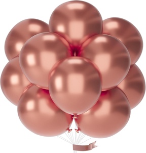 Factory Wholesale Inflatable Metal Thick 12 Inch Unisex <b>Balloon</b> Air Bright Chrome Birthday Christmas Party Decoration Latex - Product Image 1