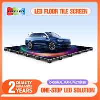 Écran LED vidéo de plancher d'affichage à LED de tuile imperméable interactive pour la puce d'étape de jeu de danse sentant l'affichage LED de puce d'étape
