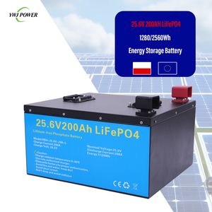 แบตเตอรี่ลิเธียมฟอสเฟต 25.6V 200Ah สำหรับพลังงานแสงอาทิตย์ แบบ Deep Cycle พร้อมระบบในตัว สำหรับโรงงานขนาดเล็ก ราคาประหยัด สต็อก EU - Product Image 5