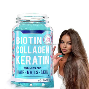 Private Label kein Zucker vegane Kollagen ergänzt Biotin Multi vitamin Gummis für Haar Haut Nägel Halal Biotin Vitamine Gummis - Product Image 4