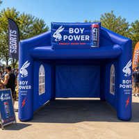Tente de bar à boissons gonflable bleue personnalisée, kiosque gonflable pour promotion en extérieur, tente de stand gonflable pour la promotion de marques de boissons énergisantes