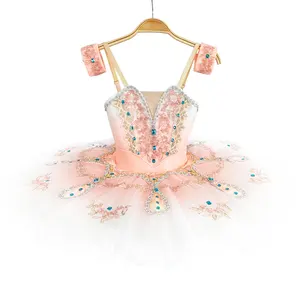 T0329 robe de Ballet de luxe, jupe Tutu de danse chinoise, rose classique romantique pour filles