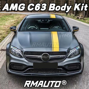 Real Carbon Fiber C63 Lip Front Bumper Splitter <b>Diffuser</b> Spoiler Body Kit <b>for</b> Mercedes Benz C63 AMG 2014-2023 <b>Car</b> Accessories - Product Image 2
