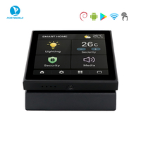 Panneau de commande intelligent pour maison connectée YC-SM41PM 4 pouces avec support de table, écran tactile IPS Android, contrôleur intelligent pour la domotique