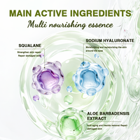 Crème hydratante pour les yeux à l'aloe vera 50 ml, squalane, hyaluronate de sodium, atténue les rides du contour des yeux, raffermissante, éclaircissante, pH équilibré, OEM ODM