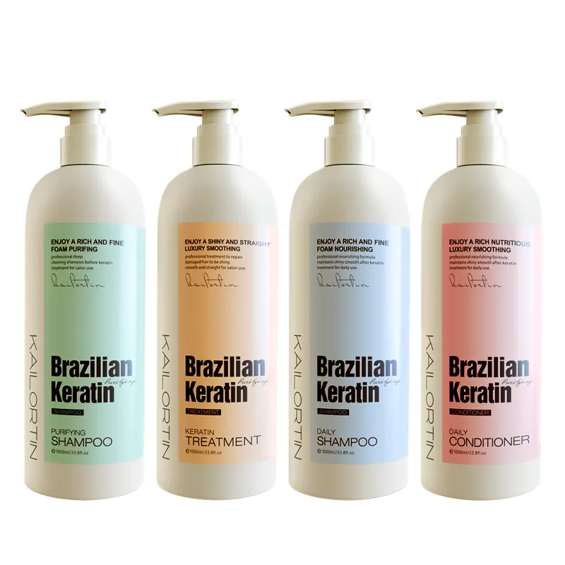 Traitement professionnel des cheveux à la kératine brésilienne sans formaldéhyde OEM Botox protéine collagène Réparation en usine de marque privée