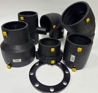 Penjualan Panas Harga Pabrik Standar Eropa HDPE Electrofusion Casting High 45 Degree Elbow Pipe Fittings SDR11 SDR17 20-315mm
