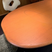 Ensemble de table à manger en bois irrégulière de style moderne pour villa, table de cuisine de style français pour 8 chaises, personnalisable