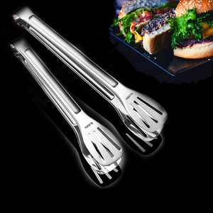 Steak Clamps Pizza Clip Fisch greifer SUS 304 Edelstahl <span class=keywords><strong>Burger</strong></span>, Eier, Steak Pfannkuchen Food Tong - Product Image 2