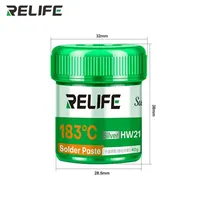 Pâte à souder à température moyenne RELIFE HW21 au plomb et à l'argent/40G/183 ℃   Pâte à souder sans nettoyage pour outils de soudage de circuits imprimés de téléphones