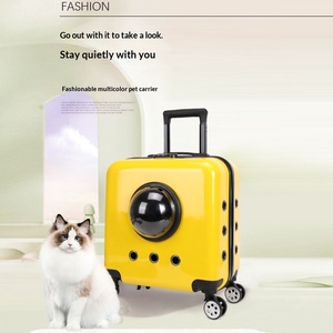 Sac de transport tendance pour animaux de compagnie (chats et chiens) avec fermeture éclair, en tissu Oxford, design capsule spatiale, bagage rigide rectangulaire portable - Product Image 4