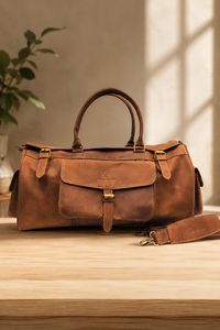 Full Grain Cow Leather Duffle <b>Bag</b> Personalized <b>Gift</b> - Product Image 1
