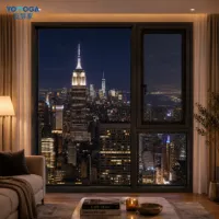 Ventanas de Aluminio de Diseño Moderno de Alta Calidad Yomoga China, Ventanas Abatibles y Ventanas para Casas