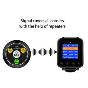 Nhà Hàng Cafe Khách Sạn Dịch Vụ Phòng Hệ Thống Cuộc Gọi Đồng Hồ Đeo Tay Không Dây Thông Minh Bộ Thu Máy Nhắn Tin Có Nút Gọi - Product Image 6