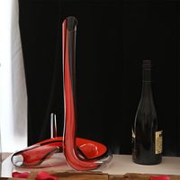 Carafe à vin rouge en forme de serpent enroulé créatif en gros Carafe à vin en verre cristal sans plomb