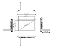 Tableta Industrial con Pantalla Táctil de 10.1 Pulgadas, 800*1280, RJ45, WiFi, BT5.0, Monitor de Montaje en Pared