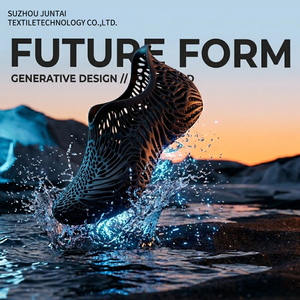 أحذية رياضية عصرية مطبوعة بتقنية ثلاثية الأبعاد، تصميم مستقبلي مع فتحات للتهوية، أحذية رياضية كاجوال أنيقة - Product Image 4