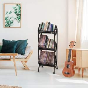 Support de style bibliothèque en métal 2025 Longstar best-seller, peut contenir <span class=keywords><strong>des</strong></span> disques vinyles/<span class=keywords><strong>CD</strong></span>/magazines, parfait pour l'affichage du salon à la maison - Product Image 3