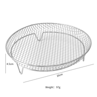 Grille de cuisson empilable à 3 niveaux en acier inoxydable 304, écologique, compatible lave-vaisselle, pour friteuse à air, plats à pâtisserie en métal