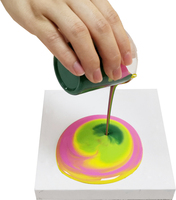Peinture acrylique à couler WingArt Factory, personnalisée pour enfants, 6 couleurs, 60 ml, pour la peinture