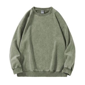 เสื้อฮู้ดดี้ผ้าเฟรนช์เทอร์รี่แบบสั่งทำพิเศษสำหรับผู้ชาย ทรงหลวม ไหล่ตก แบบครอป - Product Image 1